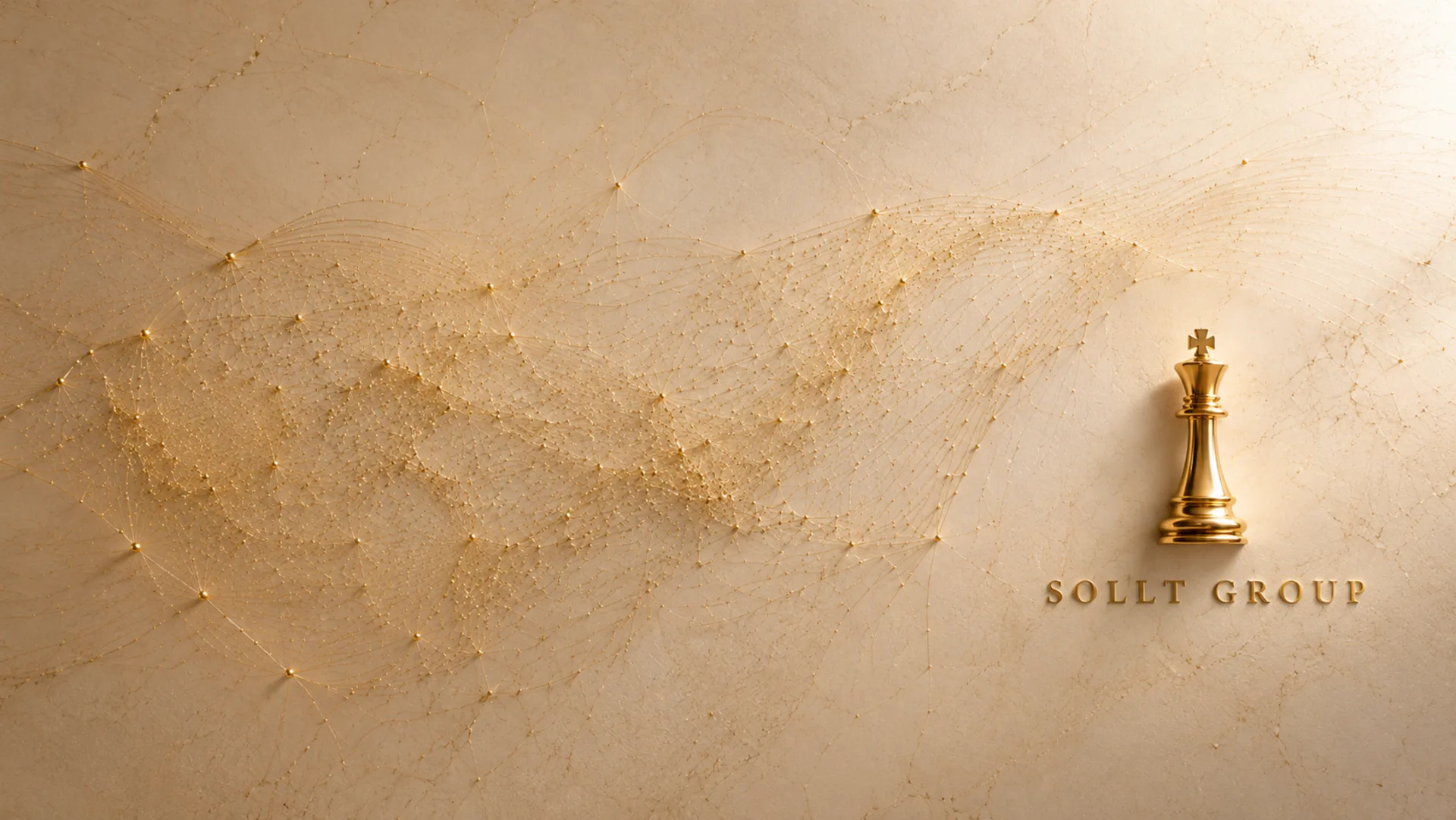 SOLLT GROUP logo on a dark bronze background